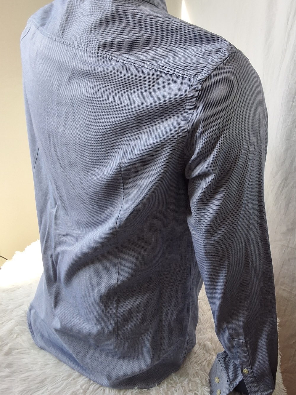 Hugo Boss Slim Fit Blue Dress Shirt Men’s Button Down Long Sleeve - Picture 7 of 9